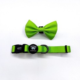 Joyride Harness Dog Collar with Removable Bowtie - Adjustable and Breathable for All Dog Breeds, Strong D-Ring and Heavy Duty Buckle, for Pet Lovers