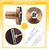 Tuanse 2 Pcs Polished Metal Desktop Lamp Base E26 E27