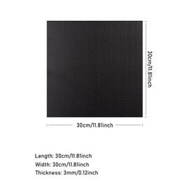 Kalolary Carbon Fiber Board Plate, 3K Real Carbon Fiber Sheets Available in 0.5mm-5mm Plain Weave Twill Weave Carbon Fiber Sheets 100% Glossy Surface Carbon Fiber Sheet (Plain Weave, 300 * 300 * 3mm)