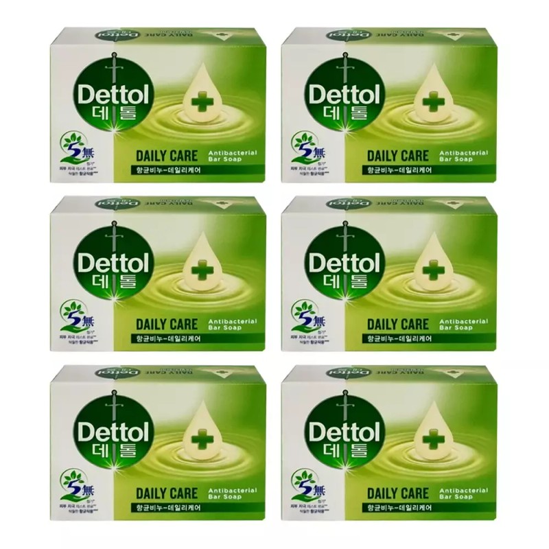 Dettol 데톨 항균 비누 데일리케어 100g x 6개 Detol Antibacterial