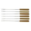 Fackelmann 31029 Fondue Forks Stainless Steel with Wooden Handle, Fondue