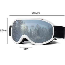 MTSDM Ski Goggles, Snow Mountaineering Sports Goggles Cycling Glasses Double Layer Anti-Fog/Scratch Can Be Embedded with Myopia Glasses, UV Protection Snowboard Goggles for Men Women Adult & Junior