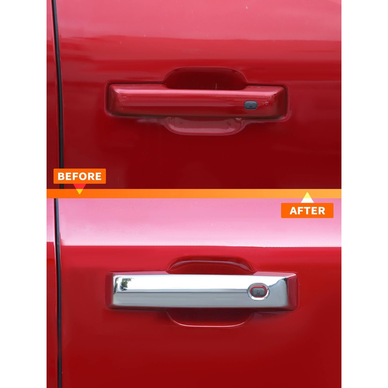 Savadicar 4-Piece Chrome Door Handle Cover Trim Set for 2021-Present