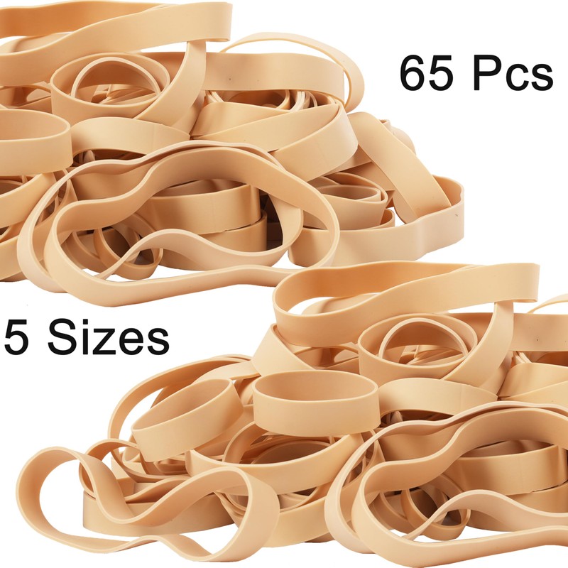 Rubber Bands Assorted Sizes 65Pcs Wide Big Thick Elastic Bands