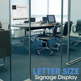 DuraClear Acrylic Sign Holder 8.5 x 11 Wall Mount - Premium Hanging Sign Holder with Mounting Essentials - Landscape - 6 Pack