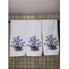 Generic Embroidered Terry Velour Fingertip Towel Set - Quick-Drying, Highly