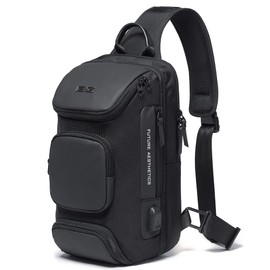 BANGE Sling Bag, Waterproof Crossbody Backpack, Shoulder Bag for Men