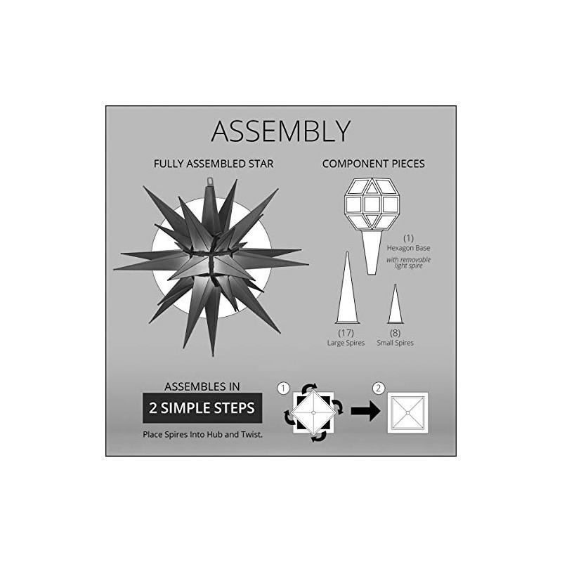 Kringle Traditions Frosted LED Moravian Star Light, Star Outdoor Decoration