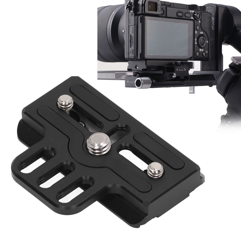 Camera Quick Release Base Plate with 1/4in 3/8in Threads for