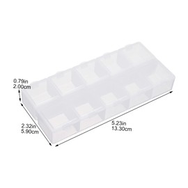 Generic 1set Transparent Jewelry Storage Box Compartment Organizer for Earrings Rings Beads and Small Items Lightweight Portable Design for Easy Carrying and Protection 4pcs