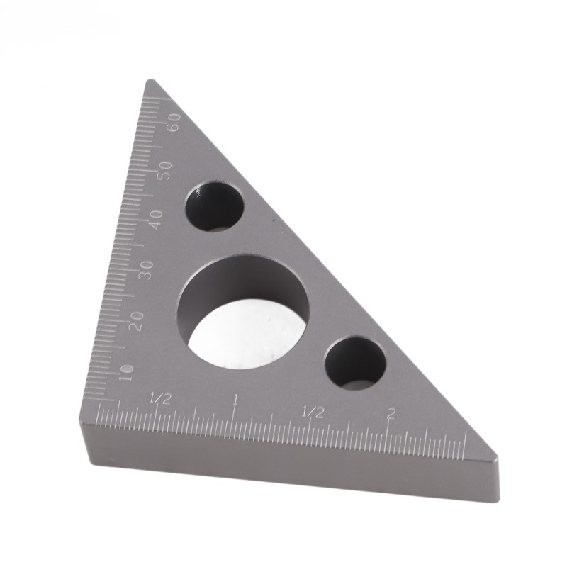 45/90 Degrees Matte Aluminum Alloy Mini Right Angle Ruler Woodworking