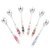 Luxshiny Rice Spoon 6pcs Dessert Spoons, Stainless Steel Coffee Stirring