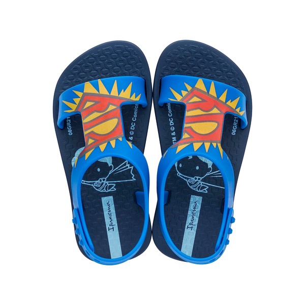 Ipanema Kids Liga Da Justica Baby Flip Flop Blue/Red/Yellow, Size