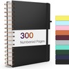 Forvencer Lined Spiral Journal Notebook with 300 Numbered Pages, A5
