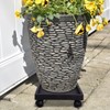 Cabilock Square Plant Stand Plant Saucer Tray with Wheels Pot