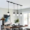 MELUCEE 4 Pack H-Type Track Lighting Pendants Black Ceiling Track