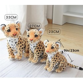 Xshelley Cheetah Plush Toy Stuffed Animal Plush,Cute Lifelike Cheetah Stuffed Animals Kids Toy Gift for Boy Baby Hug Cheetah- Lifelike Stuffed Animal (23 cm)