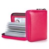 Suweibuke Genuine Leather Credit Card Holder Zipper Wallet RFID Blocking