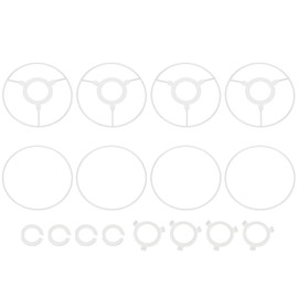 PATIKIL 5.5 Inch Lamp Shade Ring, 4 Set Lamp Shade Frame with E27 to E26 or E17 Adapter Lampshade Frame Wire for DIY Drum Lampshade Table Floor Lamp