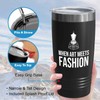 Fashion Designer Black Tumbler 20oz - When art meets fashion