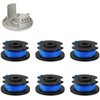 MAOZHOU Grass Trimmer Replacement Thread Spool, 6 Pieces Diameter 1.65