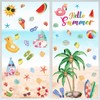 Aryroi Hello Summer Window Clings,Pool Beach Window Stickers,Gnome Wall Stickers,Summer