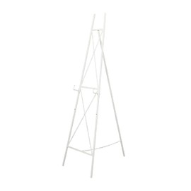 Deco 79 Metal Tall Adjustable Minimalist Display Stand Easel with Chain Support, 16" x 23" x 54", White