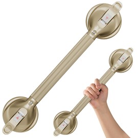 DAILYLIFE Grab Bars for Bathtubs and Showers, 21 inch Shower Handles for Elderly Suction, 300lbs Safety Shower Grab bar for Seniors and Elderly, Gold(1 Pack)