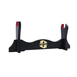 Z-fiber Sword Holder Japanese Velvet Padded Katana Stand Samurai Display Rack Support All Tanto Sword yin and yang,1 Tier