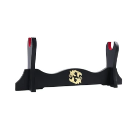 Z-fiber Sword Holder Japanese Velvet Padded Katana Stand Samurai Display Rack Support All Tanto Sword yin and yang,1 Tier