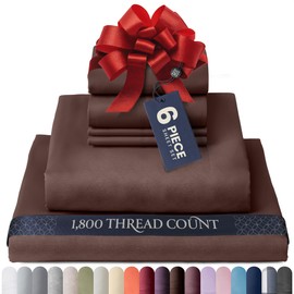 BELADOR Silky Soft Full Sheet Set - 6 Piece Bed Sheets for Full Size Bed, Secure-Fit Deep Pocket Sheets with Elastic, Breathable Hotel Sheets and Pillowcase Set, Wrinkle Free Oeko-Tex Certificated