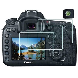 HUIPUXIANG Canon EOS 6D Mark II Camera Screen Protector with Hot Shoe Cover 0.3mm 9H Hardness 3+1 Pack