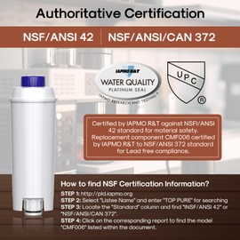 ICEPURE Coffee Machine Filters Compatible with DeLonghi DLSC002, Activated Carbon Water Filter Cartridges Softener Replacement for De'Longhi ECAM, ESAM, ETAM, BCO, EC, 2PACK