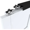 Black Aluminum Sliding Bypass Track and Hardware Set for 2