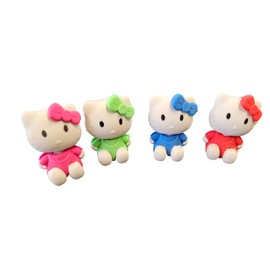 Fat-catz-copy-catz Set of 2 Novelty Collectable Colourful Cartoon Kitty Japanese Style Erasers Rubbers