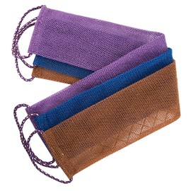 PACKOVE 3Pcs Back Scrubber Towels Exfoliating Body Scrubber for Effortless Bathing Skin Friendly Dual Sided Texture for Deep Cleansing and Foaming for Back Body Use