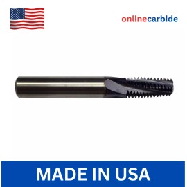 ONLINECARBIDE 1/8"-27 NPT CARBIDE THREAD MILL - TiALN COATED