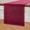Solino Home Beet Linen Table Runner 120 Inches Long -