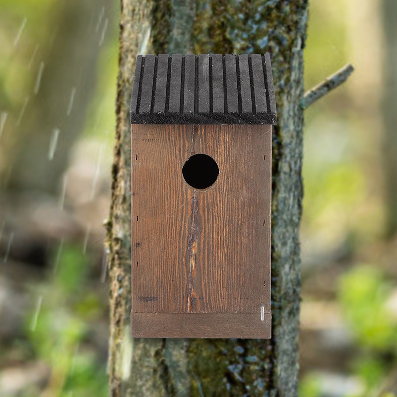 Hanging Wooden Bird House DIY Breeding Parrots Bird Nesting Box