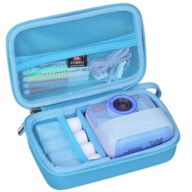 FBLFOBELI Kids Instant Print Camera Case for DYLANTO/Cimizi/DUDUDRAGON/Gofunly/TIATUA/ETIKEZ/YTETCN Instant Print Camera, Kids Camera Storage for Print Paper and Accessories (Case Only) (Blue)