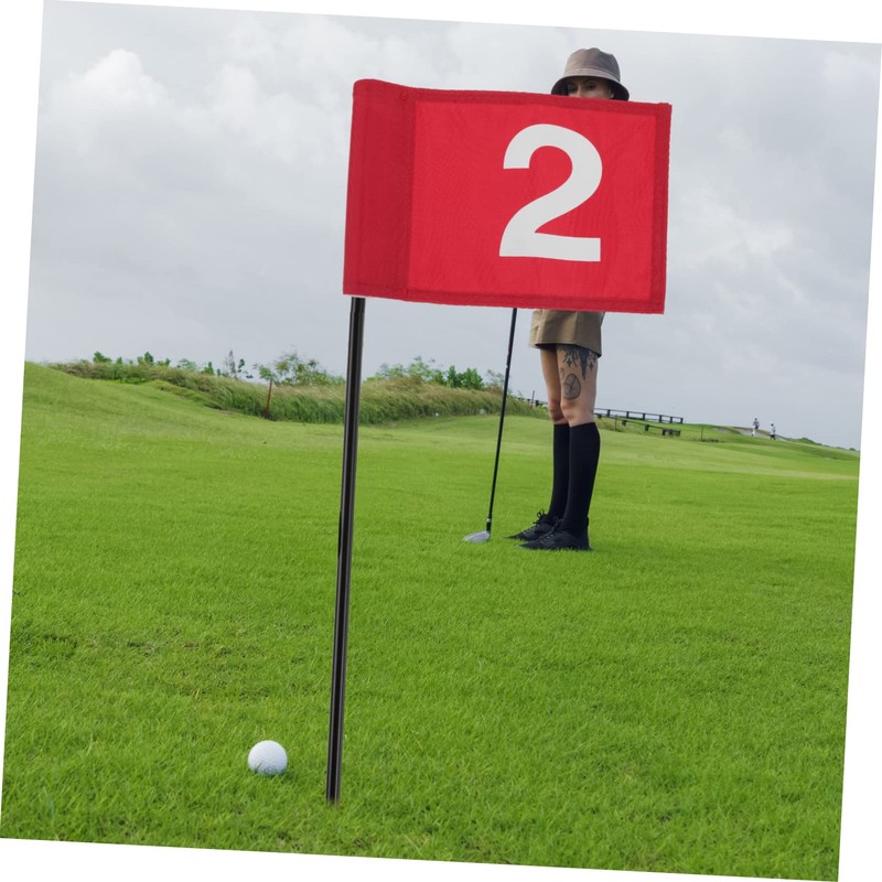 SUPVOX 2pcs Portable Golf Course Practice Flags Set High Accessories
