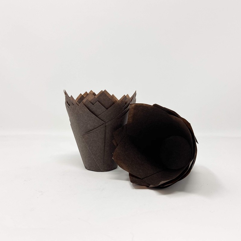 Bakery Direct 200 Mini bite Size Tulip Muffin Wraps (Brown)