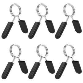 HualianMengxin Spring Clip Collars, 1 inch (25 mm) for Smooth Dumbbell Handle or Standard Weightlifting Barbell (Pack of 6)