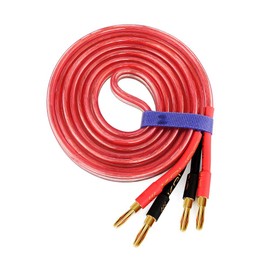 MIFO Speaker Cable with Banana Plug 1m Gold Plated 2 x 300 Cores Max 700W High Output High Purity Oxygen Free Copper Core for Transmission Minimize Signal Loss Low Noise Heavy Duty PVC Cable