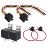 Recoil 2 Pack Automotive 5-Pin 30/40A 12V SPDT Relays with