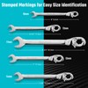 DURATECH Ratcheting Flare Nut Wrench Set, Open End Wrench Set,