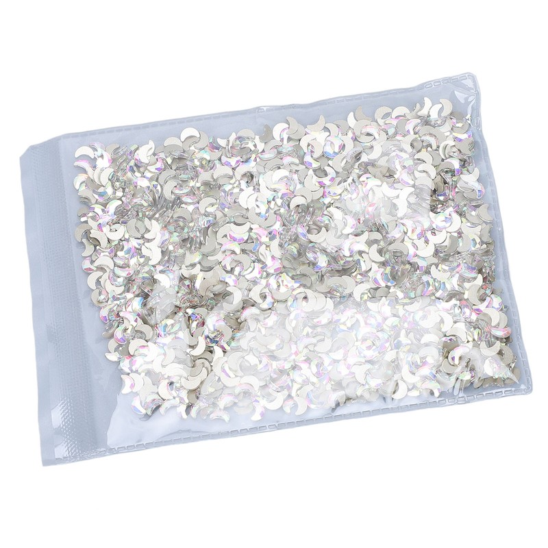 Crescent Moon Rhinestone Flatback Nail Art Jewelry Glittering Secure Fit