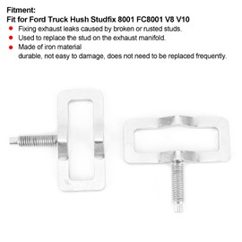 Exhaust Manifold Repair Kit, KIMISS Exhaust Leak Repair Kit for Ford Truck Hush Studfix 8001 FC8001 V8 V10, Truck Accessory for Replacing Stud Bolts On The Exhaust Manifold