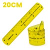 Flexible Ruler 20cm Starplast 4 Colours Heavy Duty Numbers Yellow