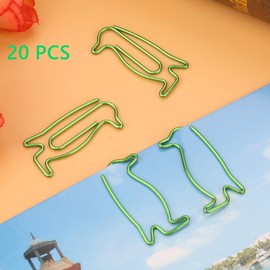 Pack of 20 Paper Clips Bookmark Penguin Shape Office Clips Metal Paper Clips for School Office Use Document Paper